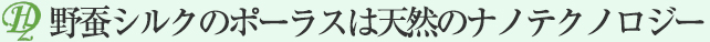 野蚕シルクのポーラスは天然のナノテクノロジー